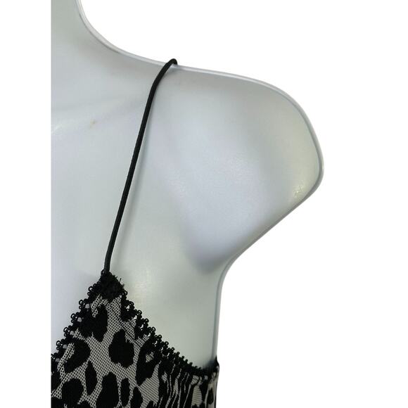Garage Black and White Leopard Print Slip Dress Size Small - Picture 4 of 7